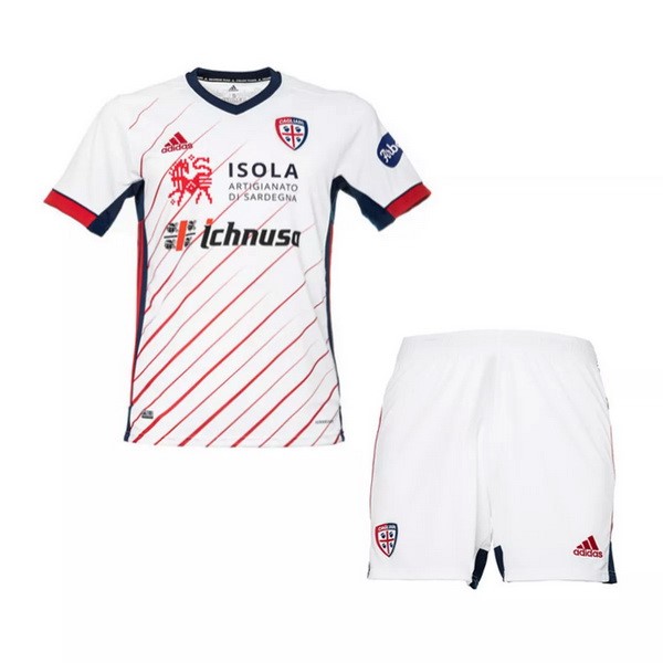 Camiseta Cagliari Calcio Replica Segunda Ropa Niños 2020/21 Blanco